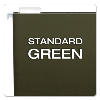 Pendaflex® Earthwise by Pendaflex 100% Recycled Colored Hanging File Folders, Letter Size, 1/5-Cut Tab, Green, 25/Box (ESS74517)