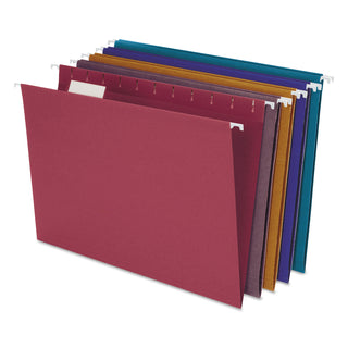 Pendaflex® Earthwise by Pendaflex 100% Recycled Colored Hanging File Folders, Letter Size, 1/5-Cut Tab, Assorted, 20/Box (ESS35117)