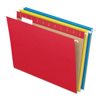 Pendaflex® Colored Hanging Folders, Letter Size, 1/5-Cut Tab, Assorted, 25/Box (ESS81612)