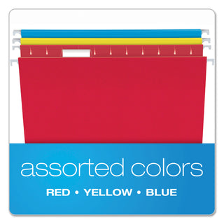 Pendaflex® Colored Hanging Folders, Letter Size, 1/5-Cut Tab, Assorted, 25/Box (ESS81612)