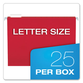 Pendaflex® Colored Hanging Folders, Letter Size, 1/5-Cut Tab, Assorted, 25/Box (ESS81612)