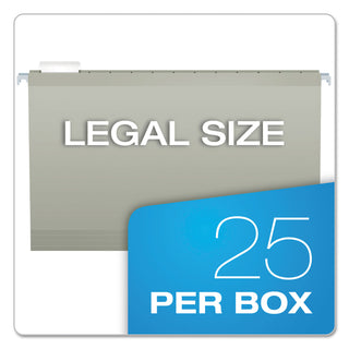 Pendaflex® Colored Reinforced Hanging Folders, Legal Size, 1/5-Cut Tab, Gray, 25/Box (ESS415315GRA)