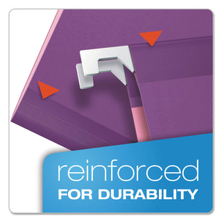 Pendaflex® Colored Reinforced Hanging Folders, Legal Size, 1/5-Cut Tab, Violet, 25/Box (ESS415315VIO)