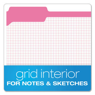 Pendaflex® Double-Ply Reinforced Top Tab Colored File Folders, 1/3-Cut Tabs, Letter Size, Pink, 100/Box (ESSR15213PIN)