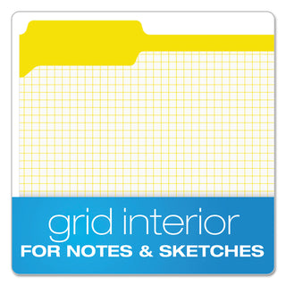 Pendaflex® Double-Ply Reinforced Top Tab Colored File Folders, 1/3-Cut Tabs, Letter Size, Yellow, 100/Box (ESSR15213YEL)