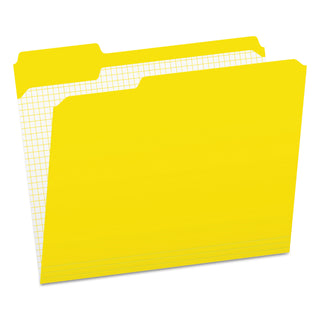 Pendaflex® Double-Ply Reinforced Top Tab Colored File Folders, 1/3-Cut Tabs, Letter Size, Yellow, 100/Box (ESSR15213YEL)