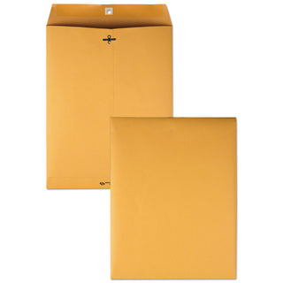 Quality Park™ Clasp Envelope, #97, Cheese Blade Flap, Clasp/Gummed Closure, 10 x 13, Brown Kraft, 100/Box (QUA37897)