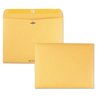 Quality Park™ Redi-File Clasp Envelope, #90, Cheese Blade Flap, Clasp/Gummed Closure, 9 x 12, Brown Kraft, 100/Box (QUA38090)