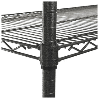 Alera® Three-Tier Wire Cart with Basket, 34w x 18d x 40h, Black Anthracite (ALESW543018BA)