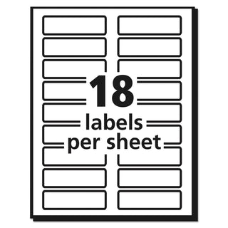 Avery® Extra-Large TrueBlock File Folder Labels with Sure Feed Technology, 0.94 x 3.44, White, 18/Sheet, 25 Sheets/Pack (AVE5026)