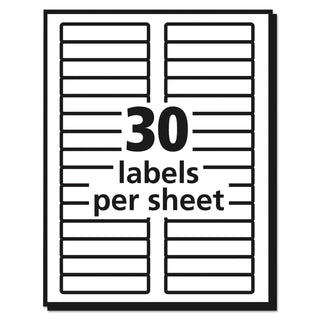 Avery® Permanent TrueBlock File Folder Labels with Sure Feed Technology, 0.66 x 3.44, White, 30/Sheet, 50 Sheets/Box (AVE5766)