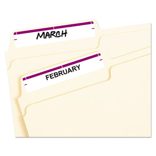 Avery® Printable 4" x 6" - Permanent File Folder Labels, 0.69 x 3.44, White, 7/Sheet, 36 Sheets/Pack (AVE05204)
