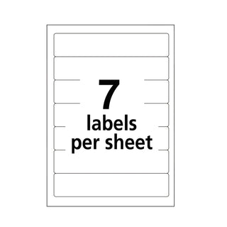 Avery® Printable 4" x 6" - Permanent File Folder Labels, 0.69 x 3.44, White, 7/Sheet, 36 Sheets/Pack (AVE05200)