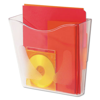 deflecto® Euro-Style DocuPocket Portrait Wall File, 10 1/4 x 10 x 4, Clear (DEF63001)