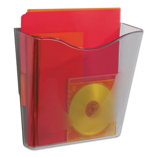 deflecto® Euro-Style DocuPocket Portrait Wall File, 10 1/4 x 10 x 4, Smoke (DEF63002)