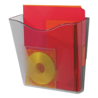 deflecto® Euro-Style DocuPocket Portrait Wall File, 10 1/4 x 10 x 4, Smoke (DEF63002)