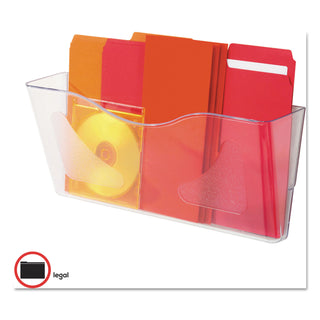 deflecto® Euro-Style DocuPocket Landscape Wall File, Large/Tabloid, 15 x 6 5/8 x 4, Clear (DEF63101)