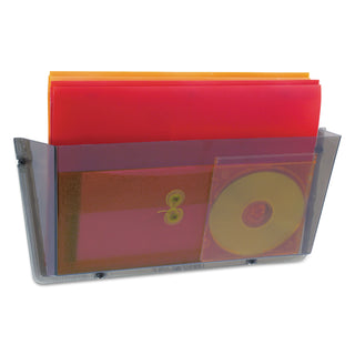 deflecto® Unbreakable DocuPocket Wall File, Legal, 17 1/2 x 3 x 6 1/2, Smoke (DEF64302)