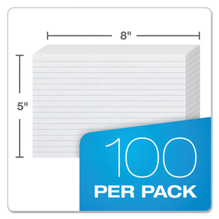 Oxford™ Ruled Index Cards, 5 x 8, White, 100/Pack (ESS51)