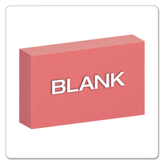 Oxford™ Unruled Index Cards, 3 x 5, Cherry, 100/Pack (ESS7320CHE)