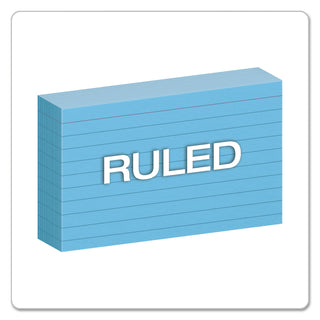 Oxford™ Ruled Index Cards, 3 x 5, Blue, 100/Pack (ESS7321BLU)