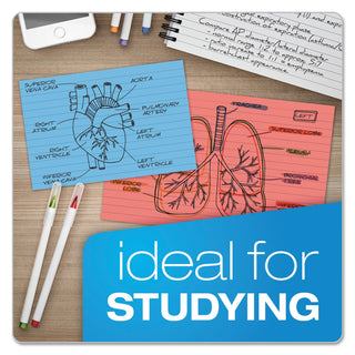 Oxford™ Ruled Index Cards, 3 x 5, Cherry, 100/Pack (ESS7321CHE)