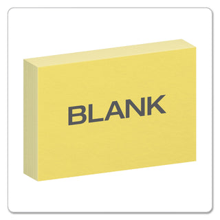 Oxford™ Unruled Index Cards, 4 x 6, Canary, 100/Pack (ESS7420CAN)