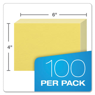 Oxford™ Unruled Index Cards, 4 x 6, Canary, 100/Pack (ESS7420CAN)