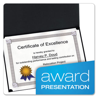 Oxford™ Certificate Holder, 11 1/4 x 8 3/4, Black, 5/Pack (ESS29900055BGD)