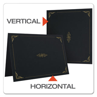 Oxford™ Certificate Holder, 11 1/4 x 8 3/4, Black, 5/Pack (ESS29900055BGD)