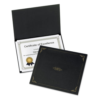 Oxford™ Certificate Holder, 11 1/4 x 8 3/4, Black, 5/Pack (ESS29900055BGD)