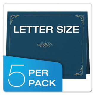 Oxford™ Certificate Holder, 11 1/4 x 8 3/4, Dark Blue, 5/Pack (ESS29900235BGD)
