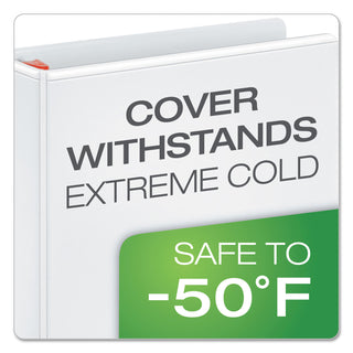 Cardinal® XtraLife ClearVue Non-Stick Locking Slant-D Ring Binder, 3 Rings, 3" Capacity, 11 x 8.5, White (CRD26330)