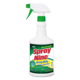Spray Nine® Heavy Duty Cleaner/Degreaser/Disinfectant, Citrus Scent, 32 oz Trigger Spray Bottle (ITW26832) (ITW26832)