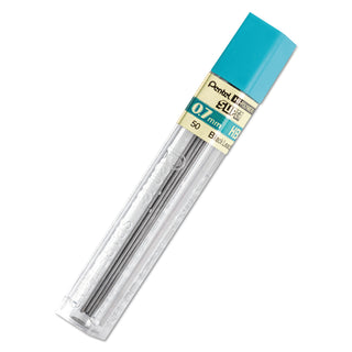 Pentel® Super Hi-Polymer Lead Refills, 0.7 mm, HB, Black, 12/Tube (PEN50HB)