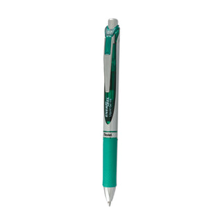 Pentel® EnerGel RTX Retractable Gel Pen, Medium 0.7mm, Green Ink, Green/Gray Barrel (PENBL77D)
