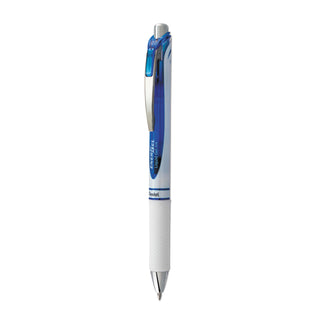 Pentel® EnerGel RTX Retractable Gel Pen, 0.7mm, Blue Ink, White/Blue Barrel (PENBL77PWC)