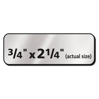 Avery® Silver Foil Ink Jet Mailing Labels, 3/4"x2 1/4", 300 per Pack (AVE8986)