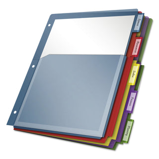 Cardinal® Expanding Pocket Index Dividers, 5-Tab, 11 x 8.5, Assorted, 1 Set/Pack (CRD84012) (CRD84012)