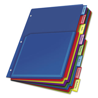 Cardinal® Expanding Pocket Index Dividers, 8-Tab, 11 x 8.5, Assorted, 1 Set/Pack (CRD84013)