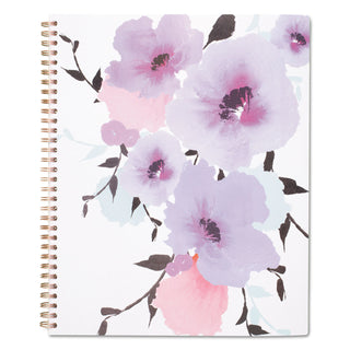 Cambridge® Mina Weekly/Monthly Planner, Floral Artwork, 11 x 8.5, White/Violet/Peach Cover, 12-Month (Jan to Dec): 2025 (AAG1134905)