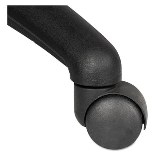 Alera® Dual Wheel Hooded Casters, B Stem, 1.5" Caster, Black (ALECASTERHT1)