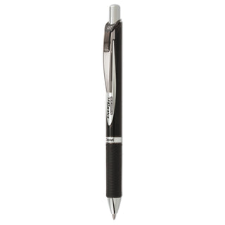 Pentel® EnerGel PRO Retractable Gel Pen, Medium 0.7mm, Black Ink, Black Barrel (PENBLP77A)