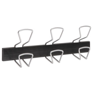 Alba™ Wall-Mount Coat Hooks, Metal, Silver, 22 lb, 18.11" x 2.95" x 6.45" (ABAPMPRO3M)