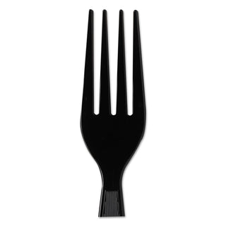Dixie® Plastic Cutlery, Heavyweight Forks, Black, 1,000/Carton (DXEFH517) (DXEFH51)