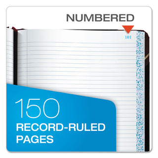 Boorum & Pease® Columnar Accounting Book, Record Rule, Black Cover, 150 Pages, 8 1/8 x 10 3/8 (ESS21150R)
