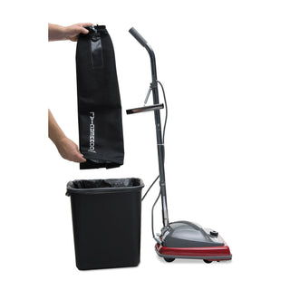 Sanitaire® TRADITION Upright Vacuum with Shake-Out Bag, 12 lb, Gray/Red (EURSC679K)