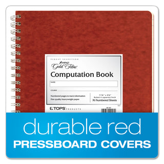 Ampad® Computation Book, Quadrille Rule, Brown Cover, 11.75 x 9.25, 76 Sheets (AMP22157)