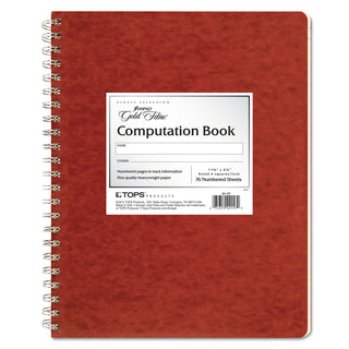 Ampad® Computation Book, Quadrille Rule, Brown Cover, 11.75 x 9.25, 76 Sheets (AMP22157)