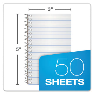 Ampad® Memo Books, Narrow Rule, Randomly Assorted Covers, 5 x 3, 50 Sheets (AMP25095)